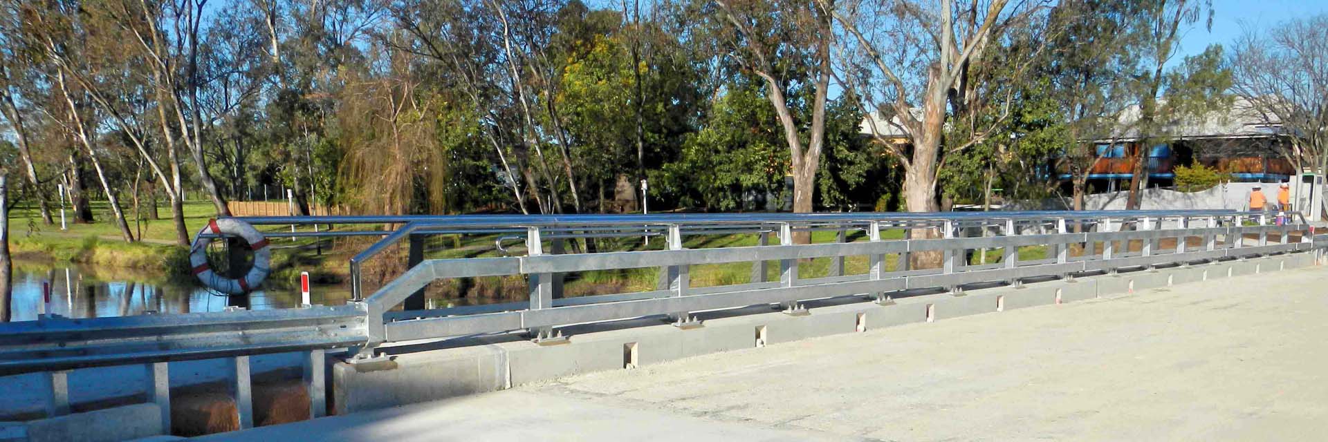 Traffic Barrier, Pedestrian Balustrade & Stainless steel Polished Handrail – Myall bridge, Dalby.